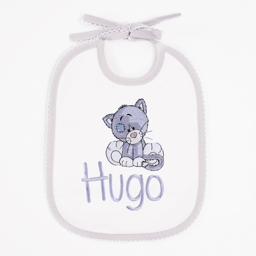 Babero Personalizado Bebé Bordado Gato Old Toy Nanetes - Nanetes #