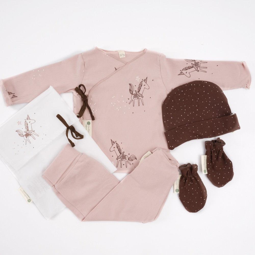 Primera Puesta Bebé Paritorio Unicorn Rosa Bimbi Casual - Nanetes #