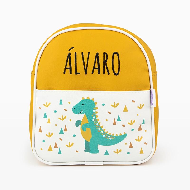 Mochila Personalizada Polipiel Dinosaurio Mostaza Mi Pipo - Nanetes #