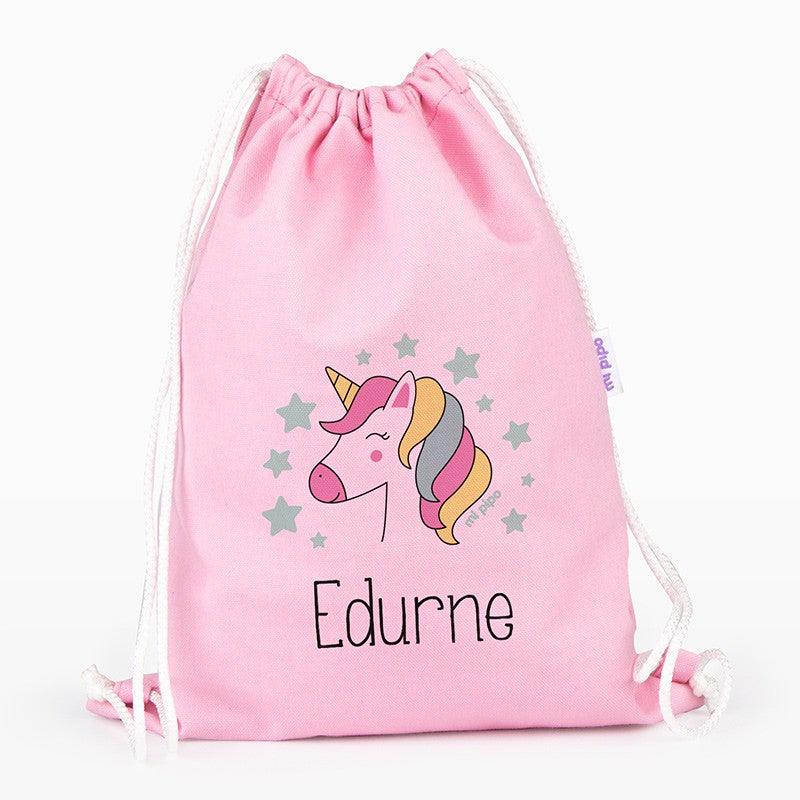 Bolsa Tela Petate Lona Personalizado Big Unicornio Mi Pipo - Nanetes #