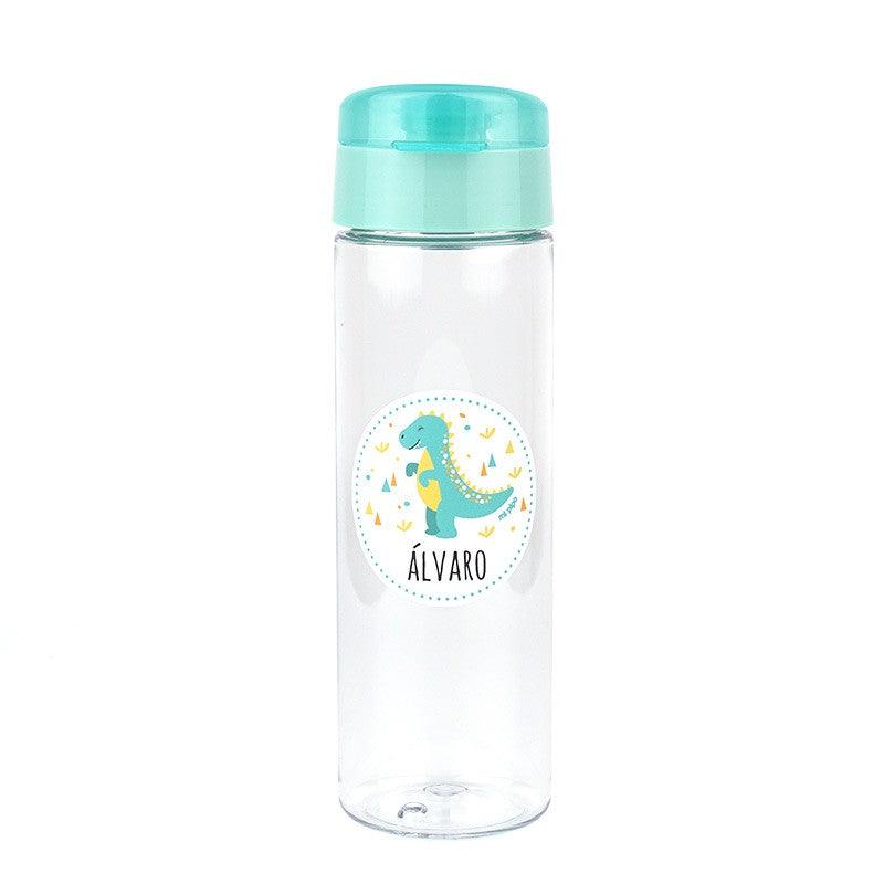 Botella Infantil Personalizada 600 ml Dinosaurio Menta Mi Pipo - Nanetes #