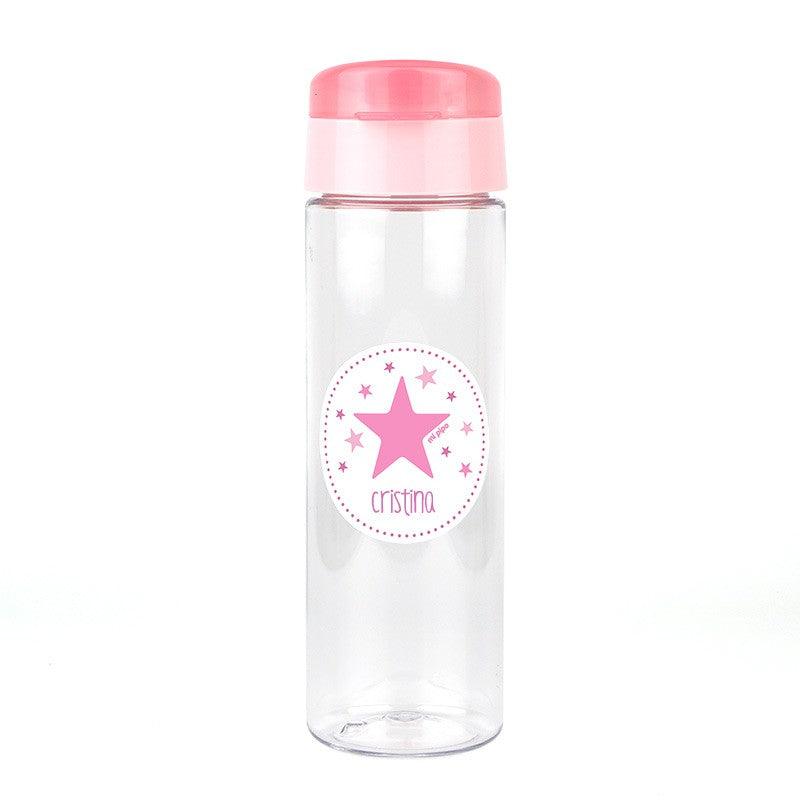 Botella Infantil Personalizada 600 ml Estrella Rosa Mi Pipo - Nanetes #