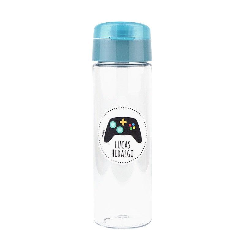 Botella Infantil Personalizada 600 ml Gamer Azul Mi Pipo - Nanetes #