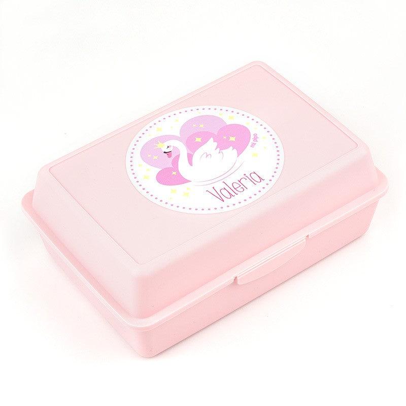 Pack Almuerzo Infantil Fiambrera y Botella Personalizadas Cisne Rosa Mi Pipo - Nanetes #