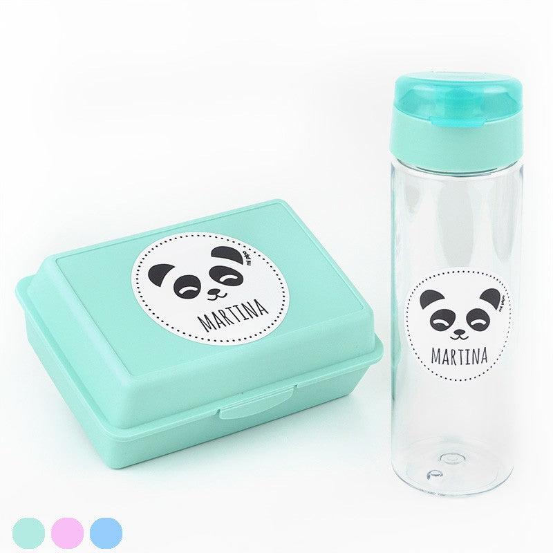 Pack Almuerzo Infantil Fiambrera y Botella Personalizadas Panda Mi Pipo - Nanetes #