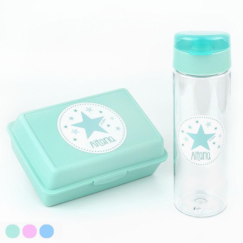 Pack Almuerzo Infantil Fiambrera y Botella Personalizadas Estrella Mi Pipo - Nanetes #