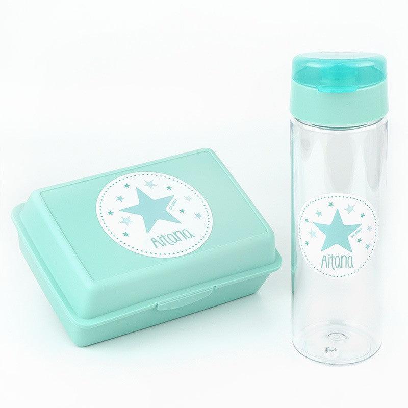 Pack Almuerzo Infantil Fiambrera y Botella Personalizadas Estrella Mi Pipo - Nanetes #