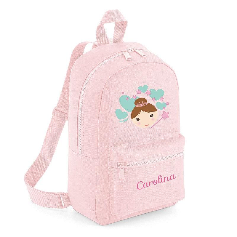 Mochila Junior Infantil Personalizada Loneta Hada Colores Mi Pipo - Nanetes #