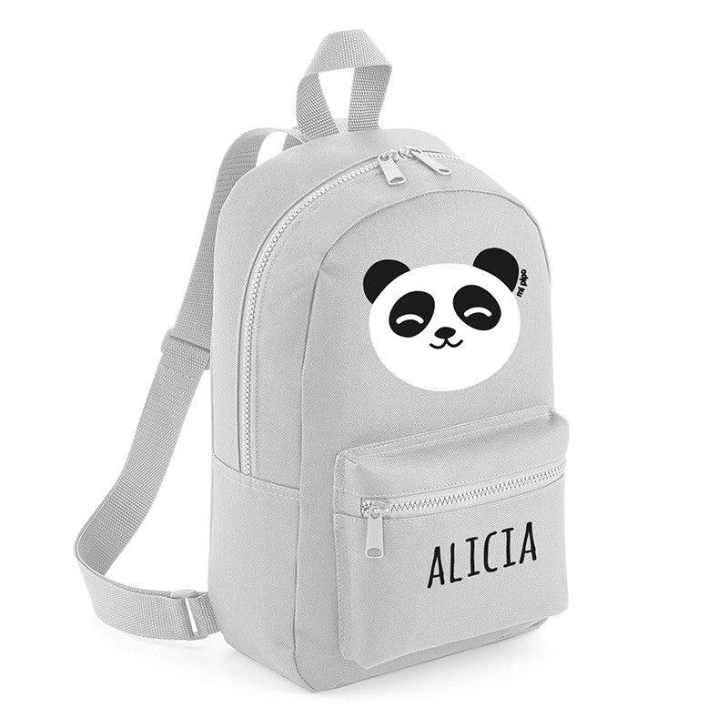 Mochila Junior Infantil Personalizada Loneta Panda Colores Mi Pipo - Nanetes #