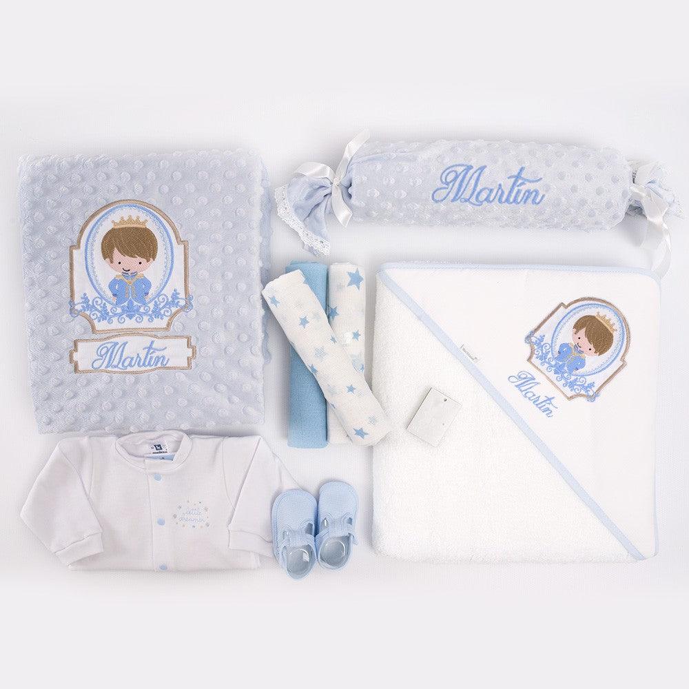 Cesta Regalo Premium Recien Nacido Bebé Príncipe Azul Nanetes - Nanetes #