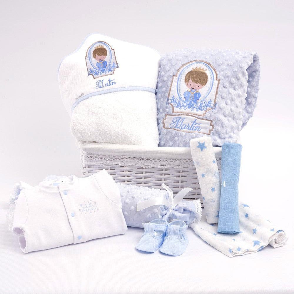 Cesta Regalo Premium Recien Nacido Bebé Príncipe Azul Nanetes - Nanetes #
