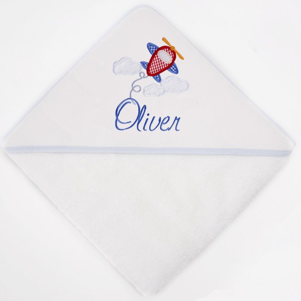 Capa de Baño Bebé Personalizada Avion en Nubes Nanetes - Nanetes #