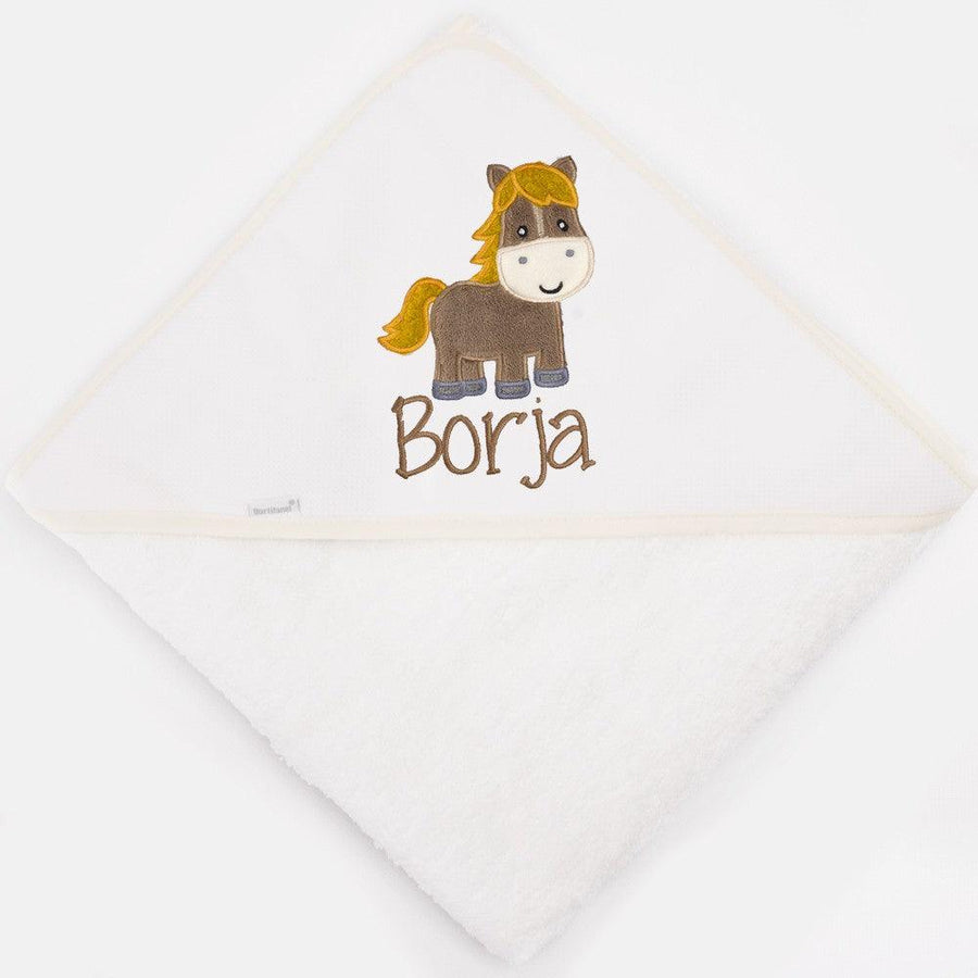 Capa de Baño Bebé Personalizada Caballo Nanetes - Nanetes #