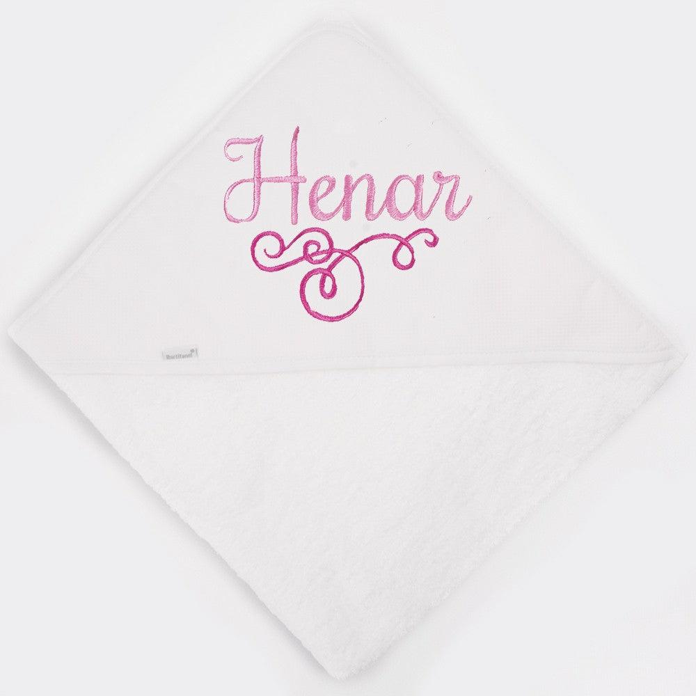 Capa de Baño Bebé Personalizada Nombre Espiral Nanetes - Nanetes #
