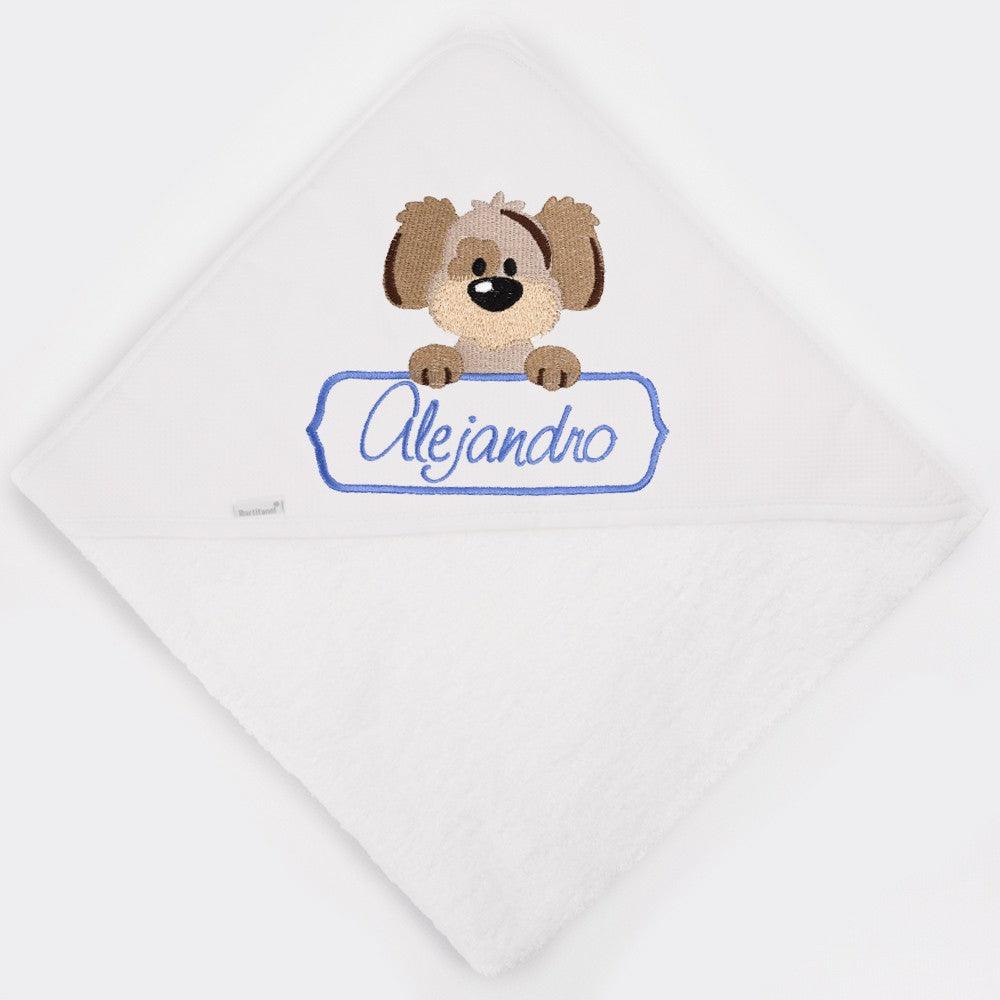 Capa de Baño Bebé Personalizada Perrito Cachorro Nanetes - Nanetes #
