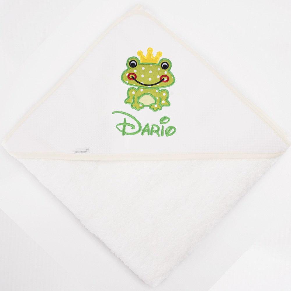 Capa de Baño Bebé Personalizada Rana Príncipe Nanetes - Nanetes #