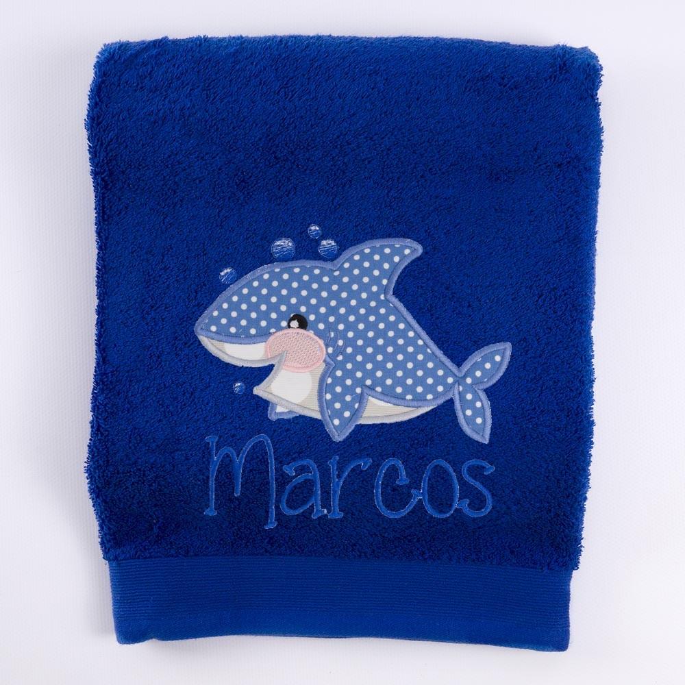 Toalla Personalizada Bordada Infantil Baby Shark Nanetes - Nanetes #
