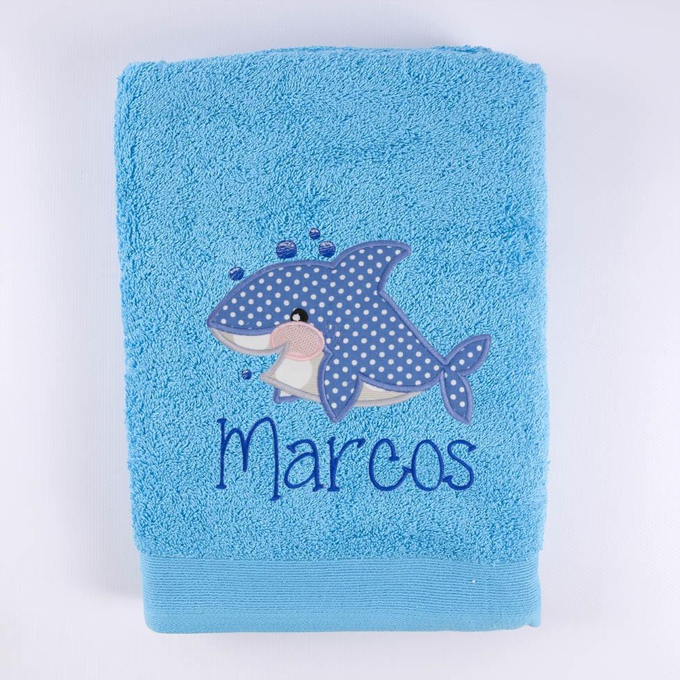 Toalla Personalizada Bordada Infantil Baby Shark Nanetes - Nanetes #
