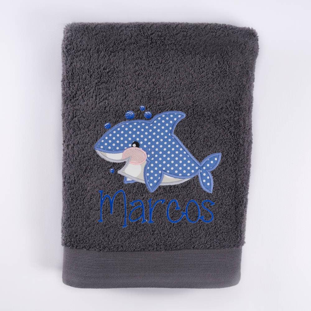 Toalla Personalizada Bordada Infantil Baby Shark Nanetes - Nanetes #
