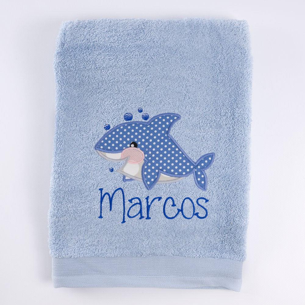 Toalla Personalizada Bordada Infantil Baby Shark Nanetes - Nanetes #