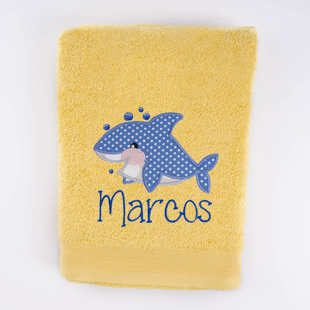 Toalla Personalizada Bordada Infantil Baby Shark Nanetes - Nanetes #