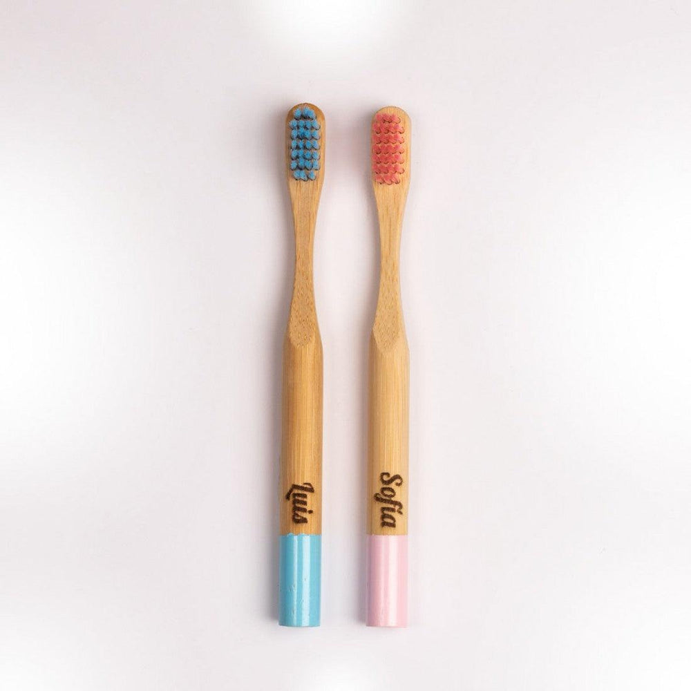 Cepillo de Dientes Bambú Personalizado Infantil Boann - Nanetes #