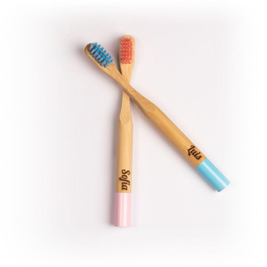 Cepillo de Dientes Bambú Personalizado Infantil Boann - Nanetes #