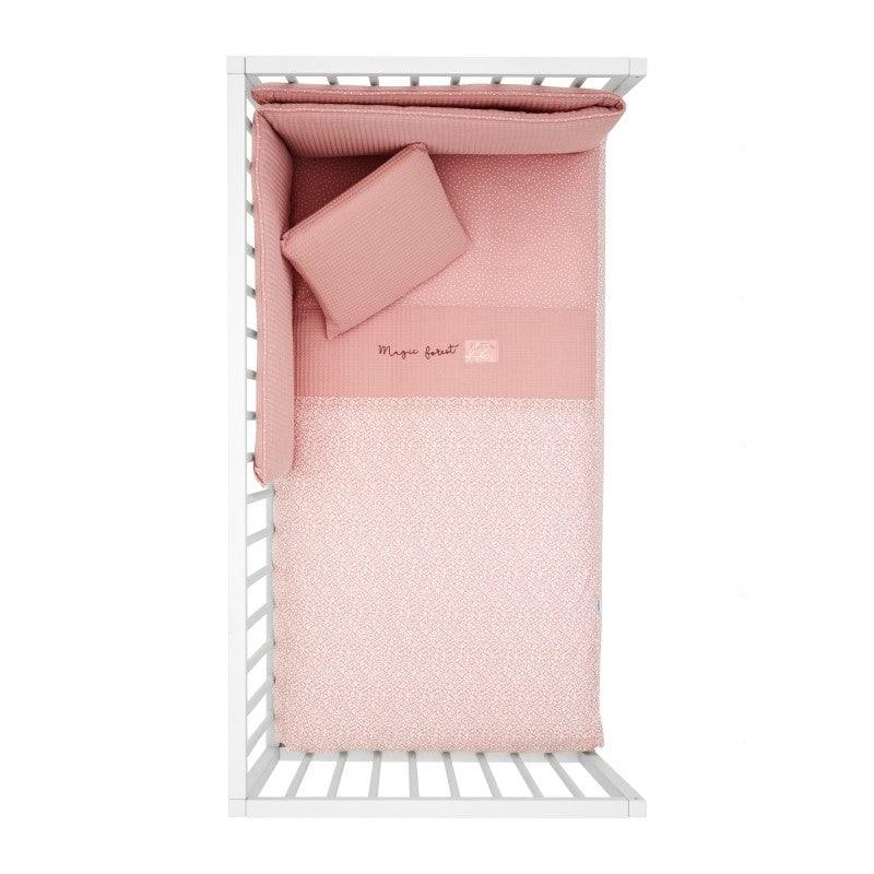 Cuna con protector Forest Rosa Cambrass - Nanetes #