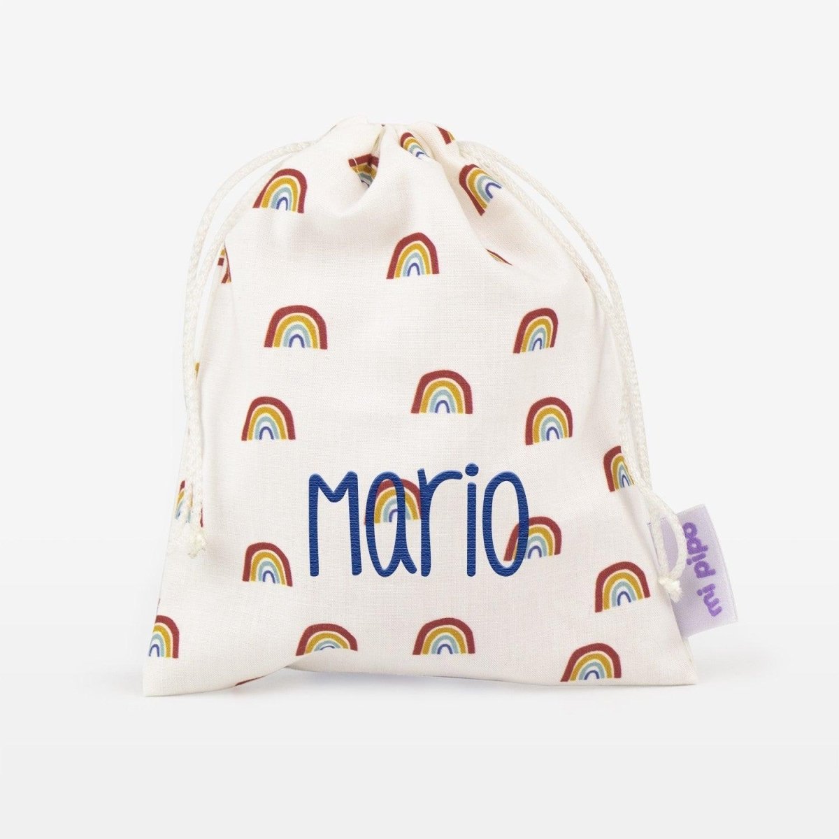 Bolsa Tela Niños Personalizada Saquito Mi Pipo Arco Iris - Nanetes