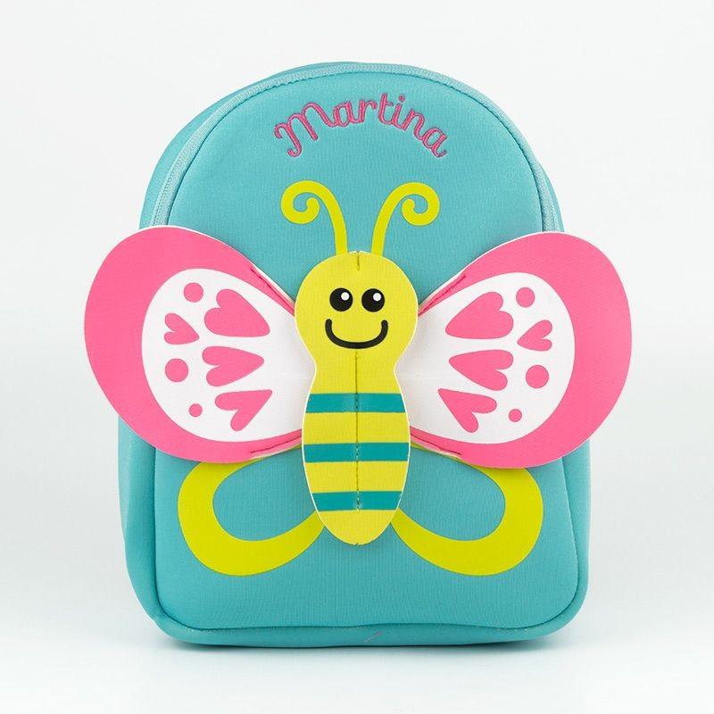 Mochila Personalizada Infantil Neon Neopreno Mariposa Mi Pipo - Nanetes #