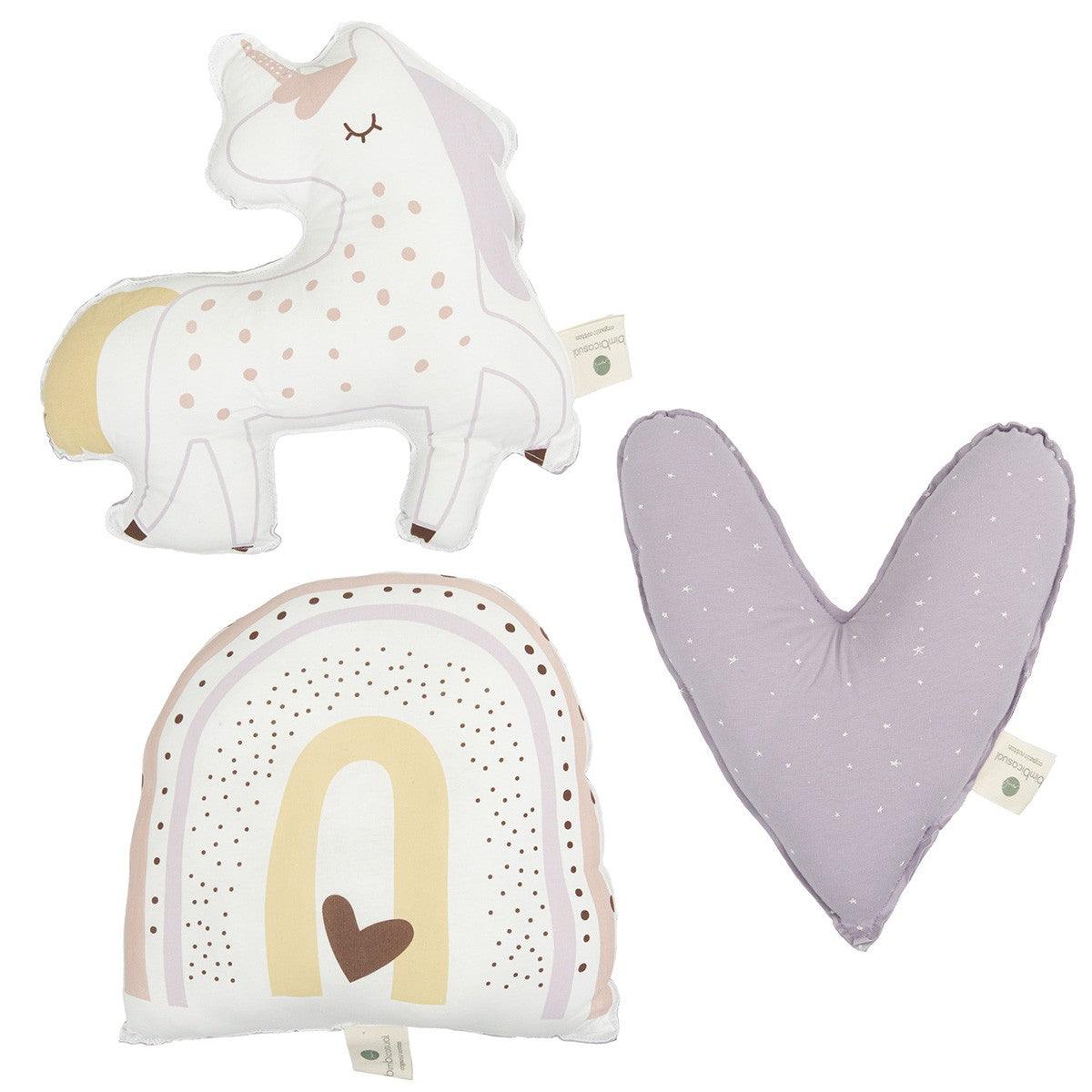 Set 3 Cojines Decorativos Infantiles Happy Days Bimbi Casual - Nanetes #