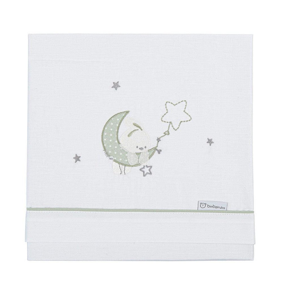 Sábanas Cuna Bebé Algodón Luna Verde Bimbi Pirulos - Nanetes #