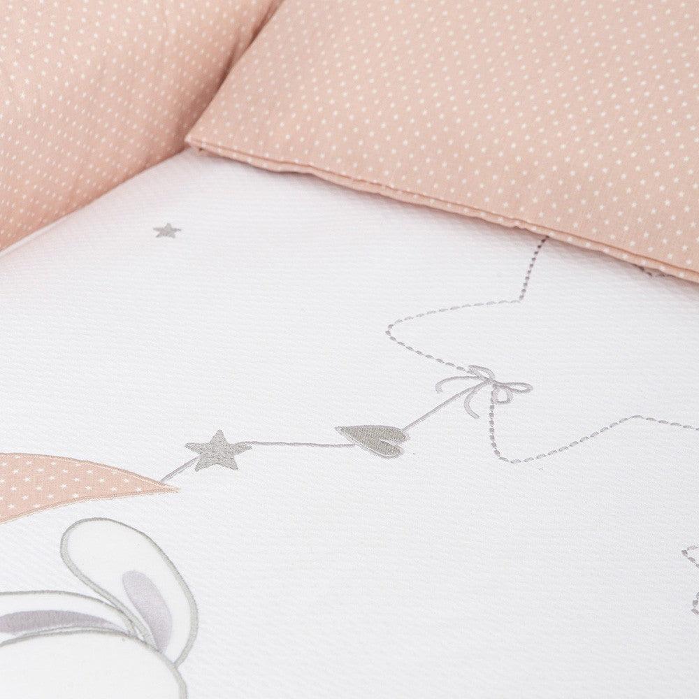 Funda Nórdica con Funda Almohada Luna Rosa Bimbi Pirulos - Nanetes #
