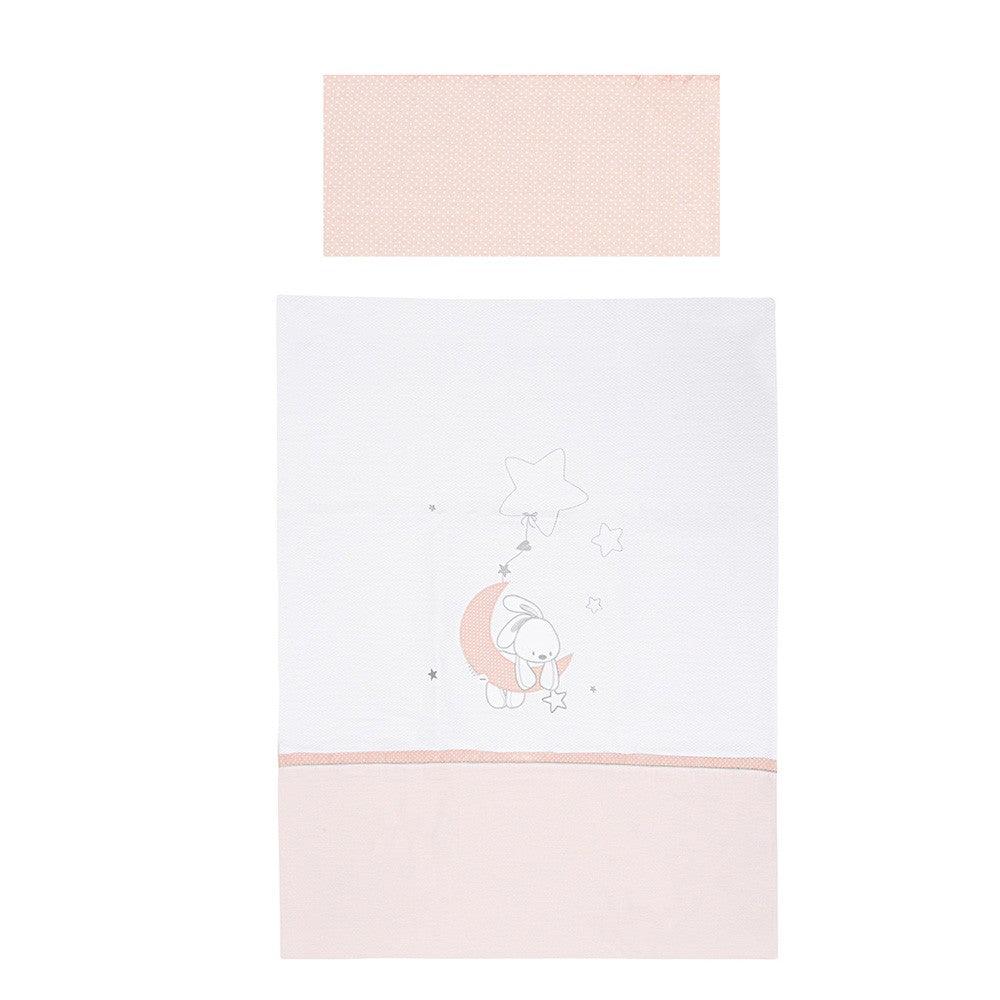 Funda Nórdica con Funda Almohada Luna Rosa Bimbi Pirulos - Nanetes #