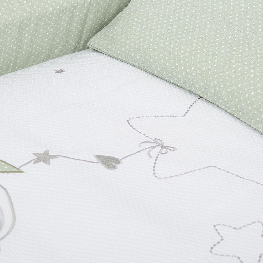 Funda Nórdica con Funda Almohada Luna Verde Bimbi Pirulos - Nanetes #