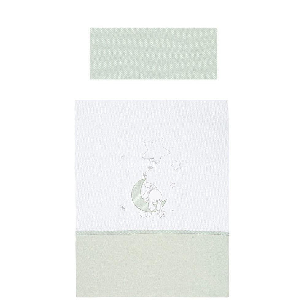 Funda Nórdica con Funda Almohada Luna Verde Bimbi Pirulos - Nanetes #