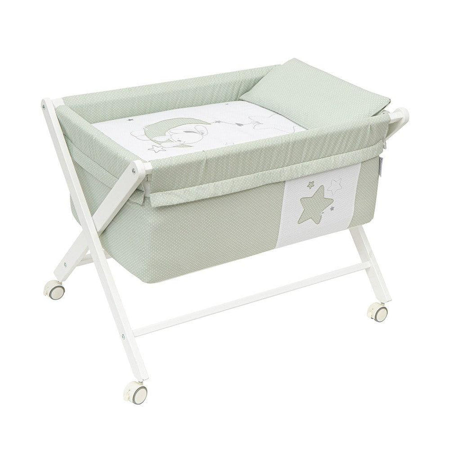 Minicuna Bebé Tijera Luna Verde Bimbi Pirulos - Nanetes #