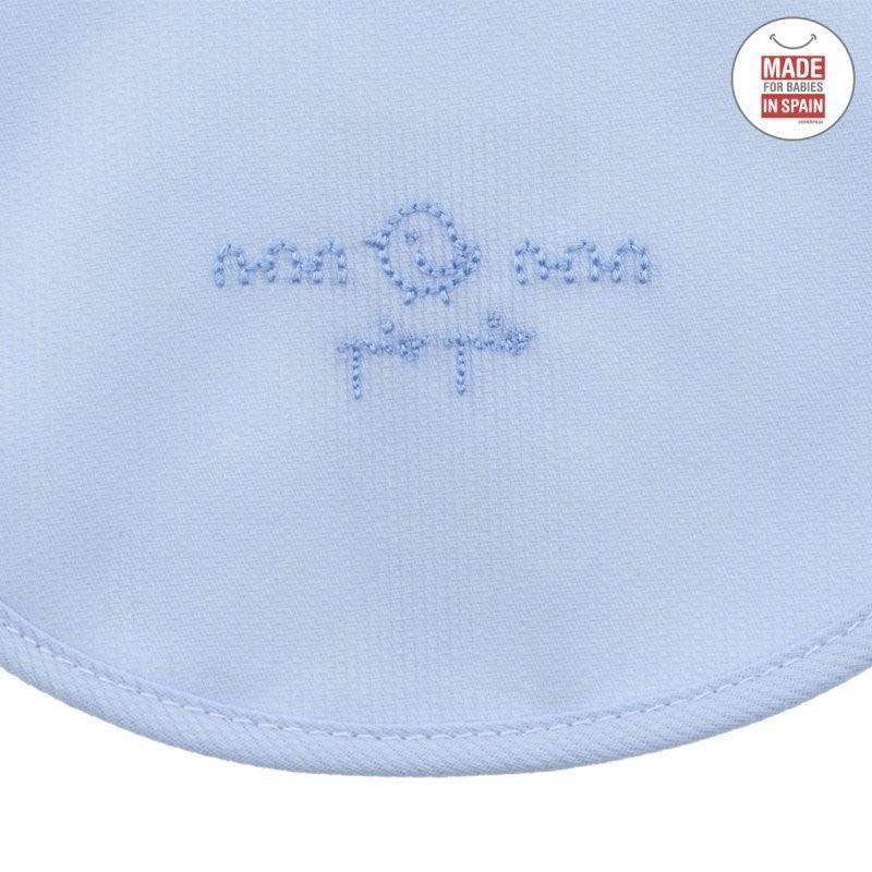 Babero Recien Nacido Cambrass Impermeable Algodón Pi Pio Celeste - Nanetes #