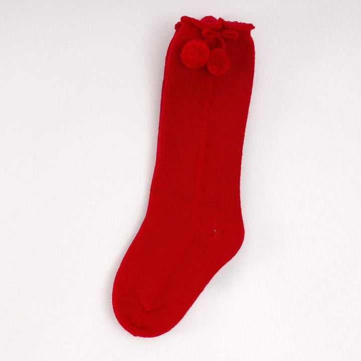 Calcetines Bebé Pompones Borlas Invierno Juliana J4196
