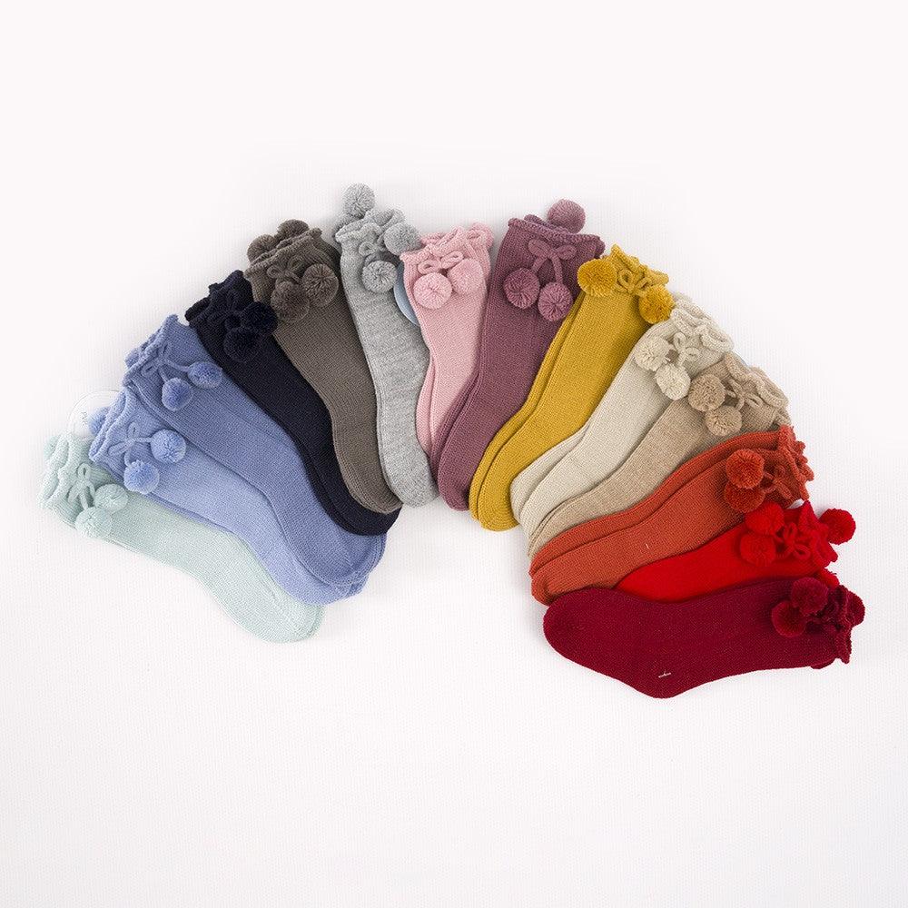 Calcetines Bebé Pompones Borlas Invierno Juliana J4196 - Nanetes #