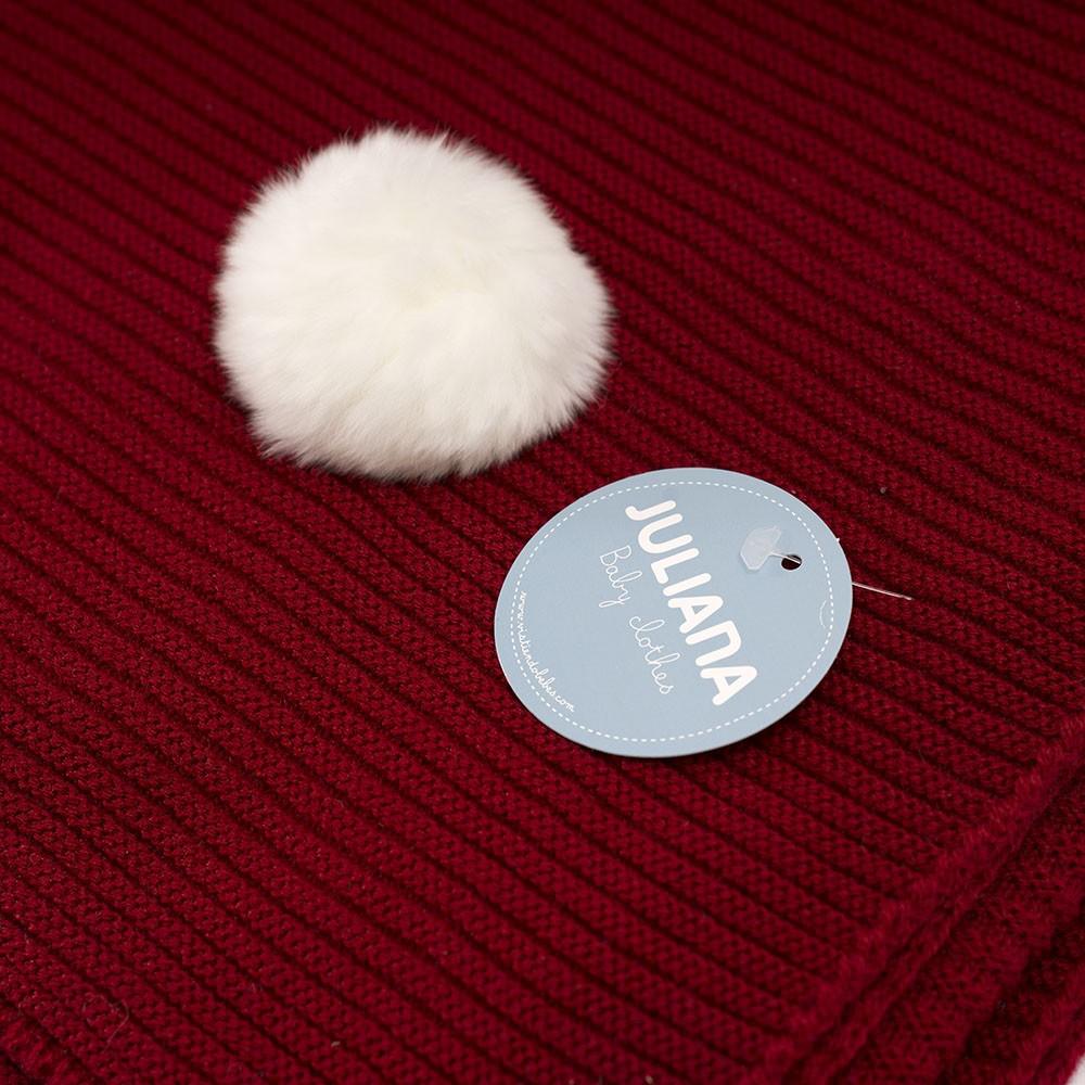 Toquilla Bebé Invierno Punto Mantita Juliana J4031 Pompon colores - Nanetes #