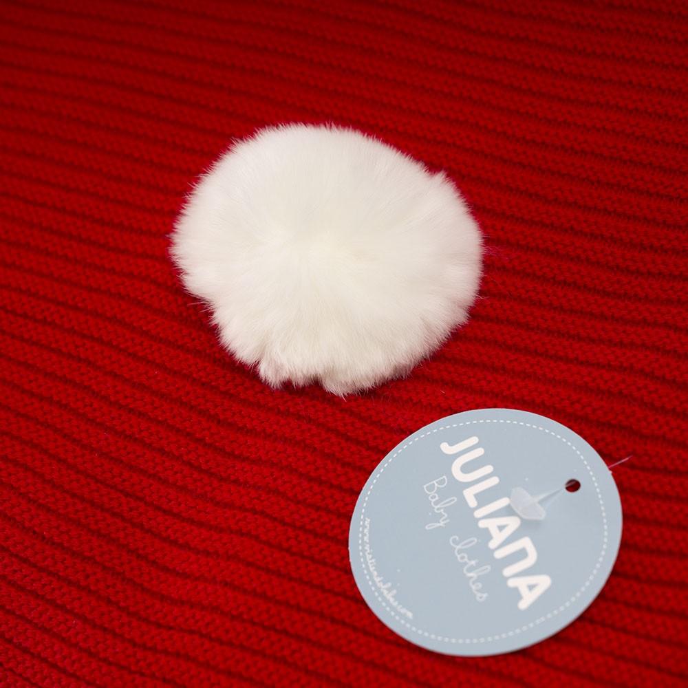 Toquilla Bebé Invierno Punto Mantita Juliana J4031 Pompon colores