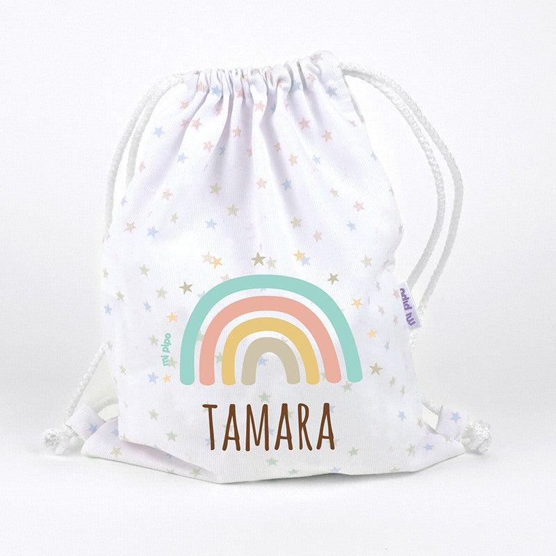 Bolsa Tela Petate Personalizado Mi Pipo Arco Iris Soft - Nanetes #