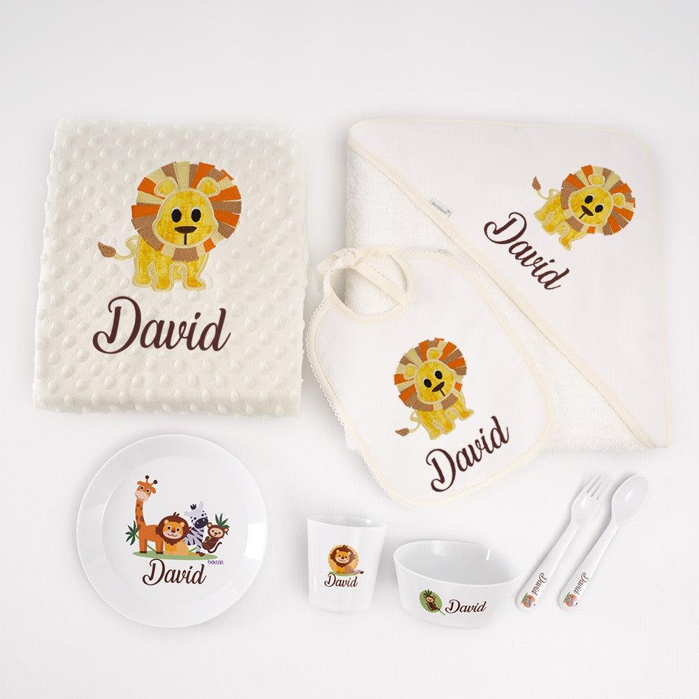 Cesta Regalo Premium Recien Nacido Bebé Leon Selva Nanetes - Nanetes #