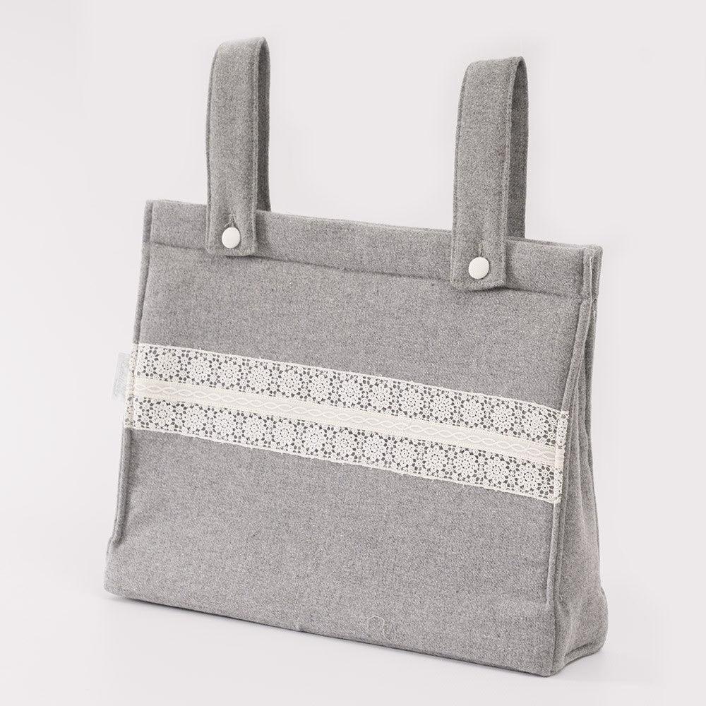 Bolso Talega Clásico 680 Paño Gris con Puntilla Bebiti by Nanetes - Nanetes #