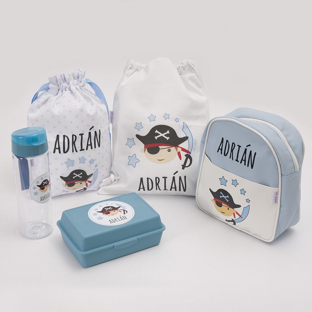 Pack Premium Vuelta al Cole Niño Pirata Azul Mi Pipo - Nanetes #