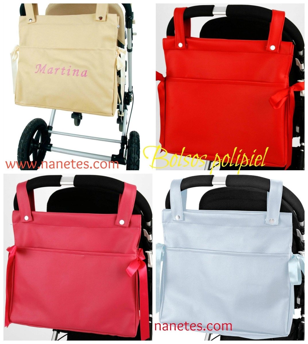 Bolso Talega Polipiel Personalizada Carro Bebé Nanetes - Nanetes