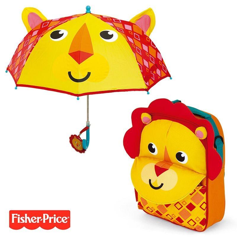 Pack Mochila Con Paraguas Leon Fisher Price - Nanetes #