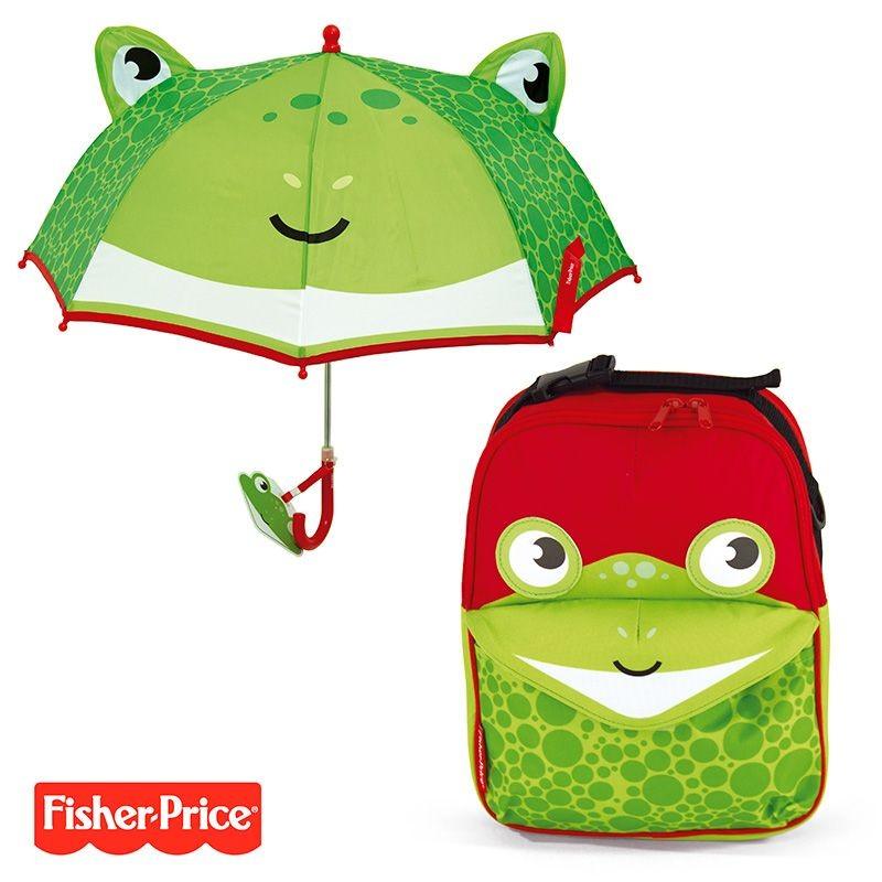 Pack Mochila Con Paraguas Rana Fisher Price - Nanetes #