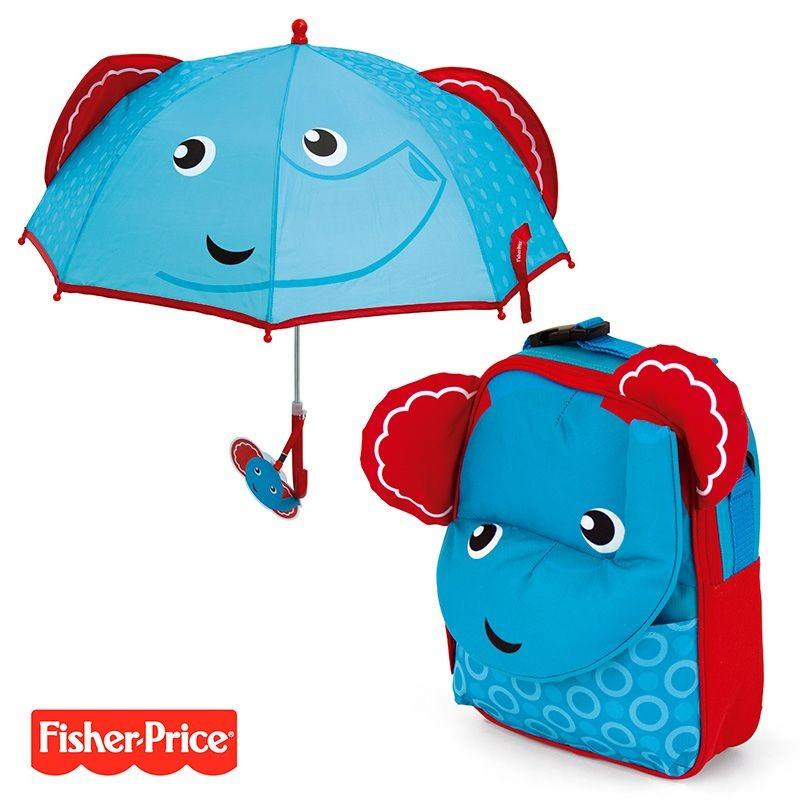 Pack Mochila Con Paraguas Elefante Fisher Price - Nanetes #